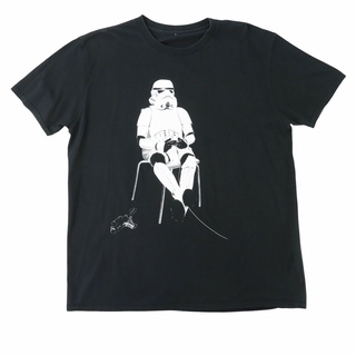 เสื้อยืดผ้าฝ้ายพิมพ์ลายแฟชั่น เสื้อยืดลําลอง พิมพ์ลาย Star Wars Storm Trooper สีดํา สําหรับผู้ชาย