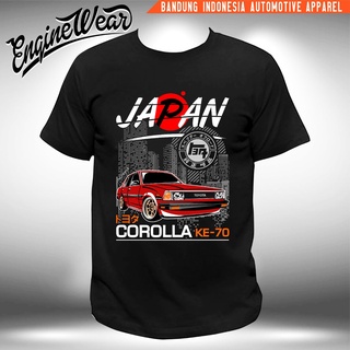 เสื้อยืด พิมพ์ลายรถยนต์ toyota corolla ke70 jdm DX