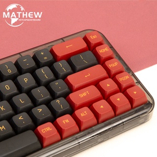 Black Red Doubleshot Keycap ปุ่มกดคีย์บอร์ด CSA Profile 150keys สีดํา สีแดง สําหรับ 61 68 71 84 87 98 100 104 RK MK