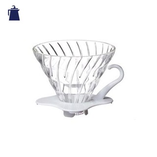ดริปเปอร์ แก้ว Hario 02 สีขาว / dripper แก้ว Hario 02 สีขาว/ กรวยดริป แก้ว 02 / HARIO(049) V60 Glass Dripper White/VDG-0