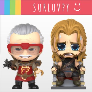 [🌈พร้อมส่ง☀️] Hot Toys Stan Lee &amp; Thor Cosbaby (S) Bobble-Head Collectible Set