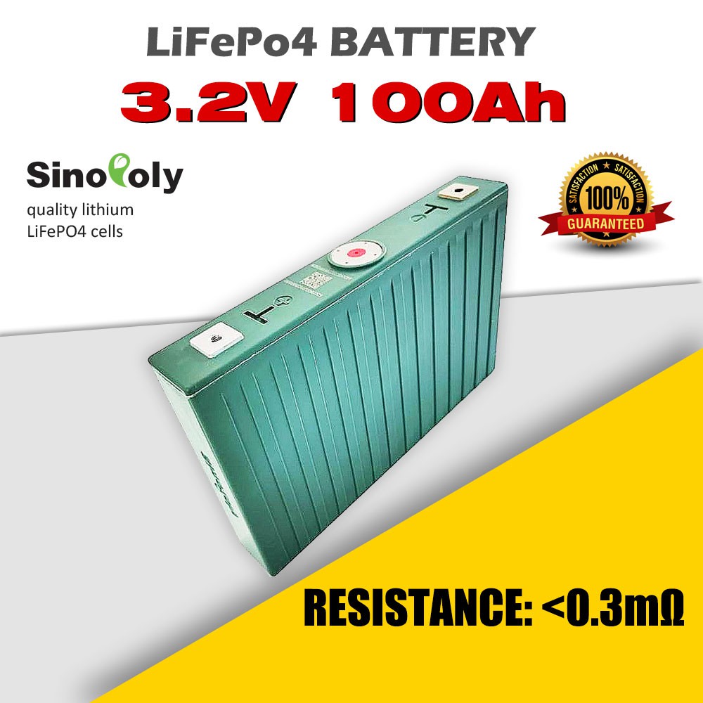 SINOPOLY แบตเตอรี่​ 100a 100ah ลิเธียม​ฟอสเฟต Lifepo4 3.2V 12v​ UPS​ Battery แบตโซล่าเซลล์ LFP
