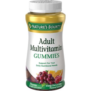 Adult Multivitamin by Natures Bounty, Vitamin Supplement, Daily Nutritional Needs, Fruit Flavor, 75 Gummies