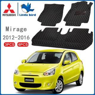 Little Bird พรมปูพื้นรถยนต์ โรงงานผลิตของไทย Mitsubishi mirage 2012-2016 การรับประกันคืนสินค้าภายใน7วัน พรมรถยนต์