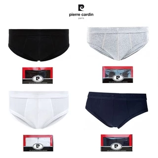 Pierre Cardin PC-323 (Pack 2ตัว) เซ็ตกางเกงในชาย Classic Macho Brief innerwear มี 4 สี ขาว เทา กรม ดำ กางเกงในผ้าคอตตอน