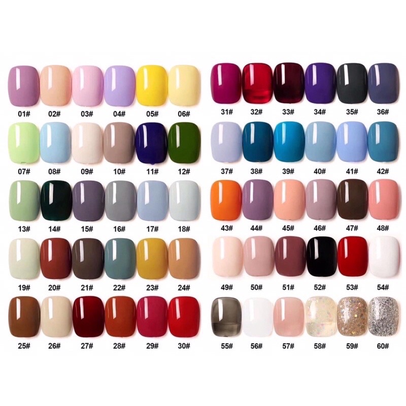 เล็บปลอมสีเจลติดเพชร/เลือกสีพื้นได้ค่ะ