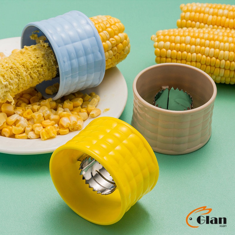 Glanxuan ที่แกะข้าวโพด ที่ปอกข้าวโพด ทรงกลม - รูปที่ 2