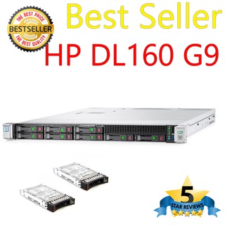 (ส่งฟรี รับประกัน 1 ปี ออก vat ได้) Server HP DL160 G9 CPU E5-2650V3*2 SAS600GB*4 RAM32GB 1PSU