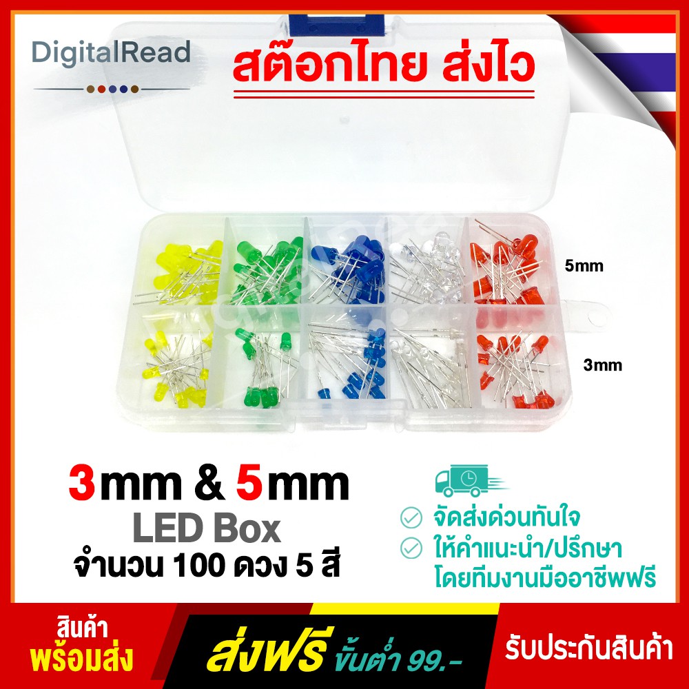 LED Box ( 3mm & 5mm ) 125 ดวง