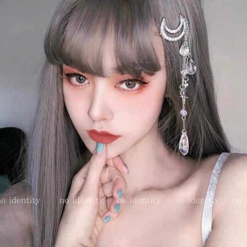 สินค้าพร้อมส่งจากไทย ❣️ (G05) กิ๊บติดผม ประดับผม กิ๊บทรงพระจันทร์เสี้ยวแบบมีพู่ห้อยเป็นคริสตัลสไตล์จ