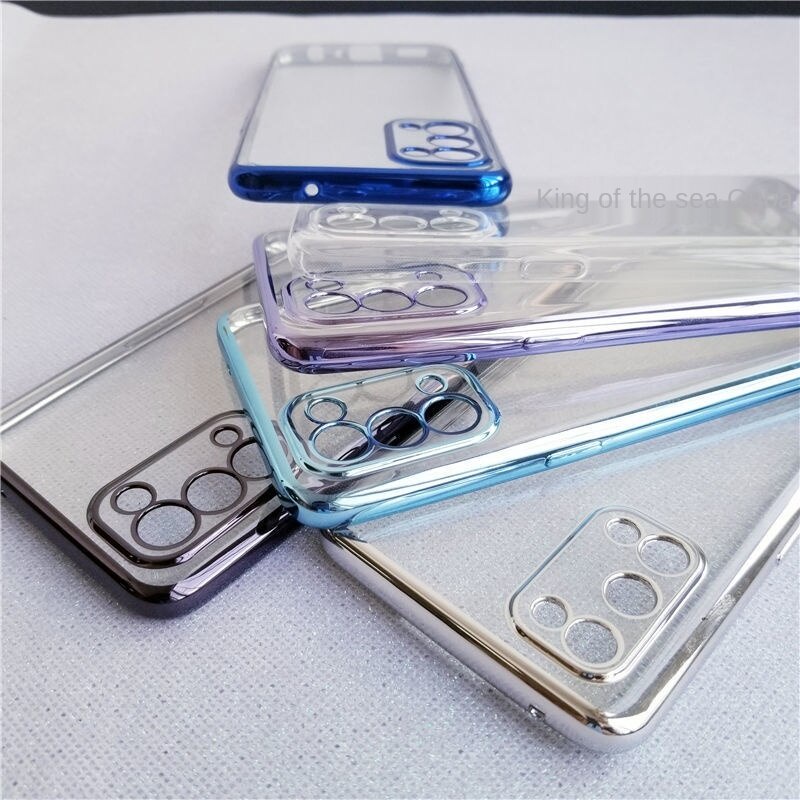 OPPO Reno 5/6 5 Pro Soft Case ฝาครอบป้องกันกล้อง Camshield TPU ปลอกกันกระแทก Chrome Shining Color