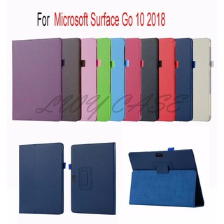 Microsoft Surface GO 10.1 inch Two Fold Litchi PU Leather Case