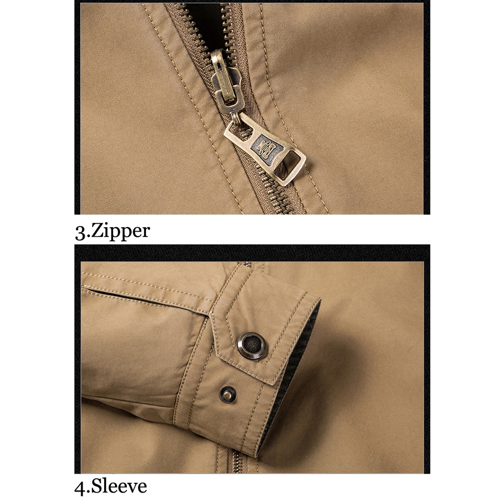 JEEP SPIRIT 1941 ESTD เสื้อแจ็กเก็ตลําลอง ผ้าฝ้าย สองด้าน มีหลายกระเป๋า แฟชั่นฤดูใบไม้ร่วง สไตล์ทหาร สําหรับผู้ชาย 8XL