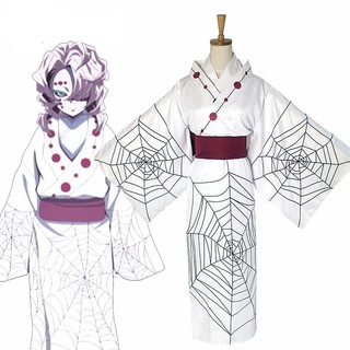 [Fantasy Dragon Store] Anime Demon Slayer Kimetsu No Yaiba Spider Rui Mother Sister Cosplay Costume Mother Sister Mens O