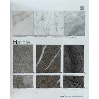 แผ่นลามิเนต Splendor ลายหินอ่อน Marble (Page 24) ขนาด 120 x 240 ซม. หนา 0.8 มม. *คลิ๊กดูตัวเลือกสี*