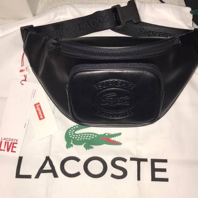 lacoste x supreme waist bag