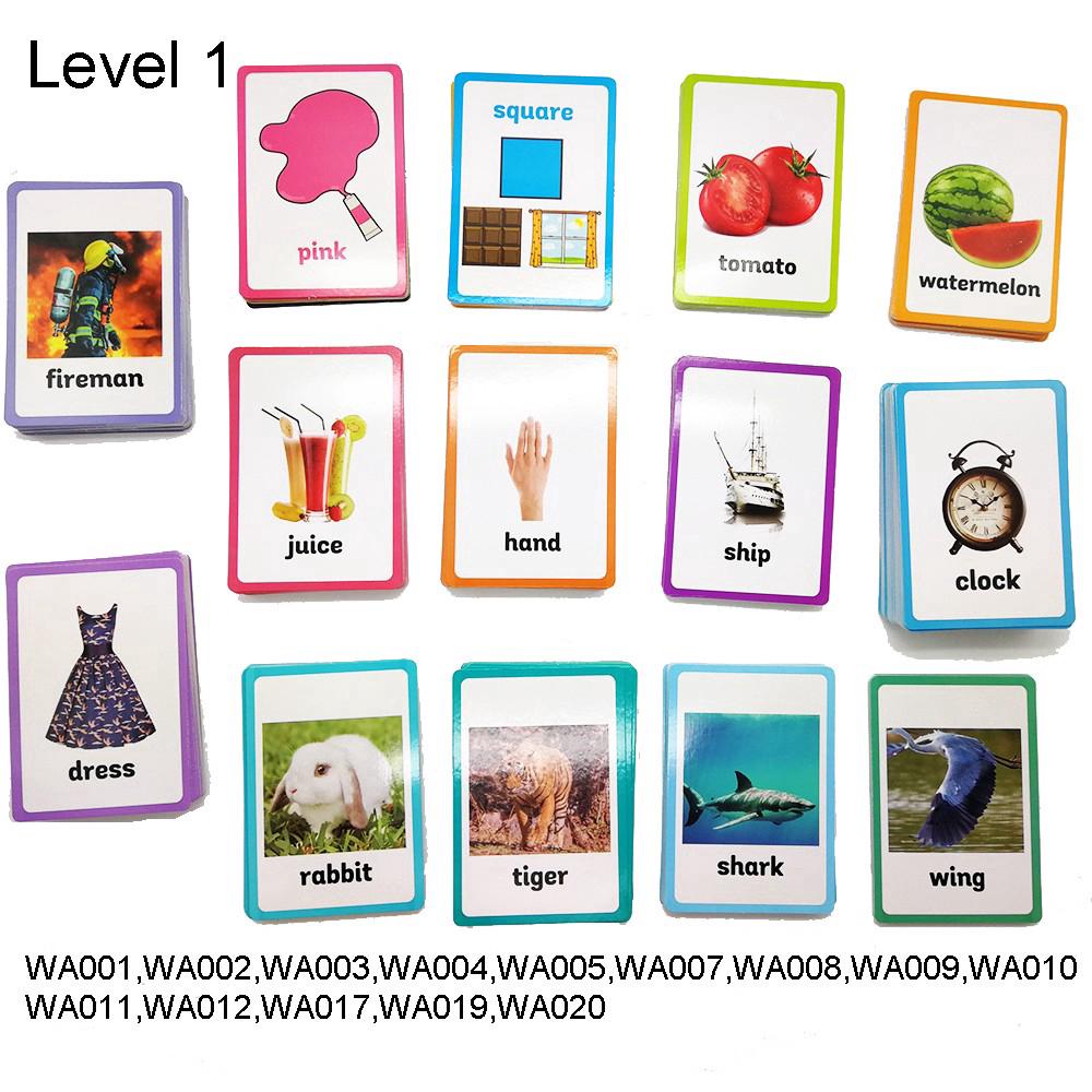 14 Categories 384PCS อังกฤษ แฟลชการ์ด flashcard Toys English Flash Card เด็ก แฟลชการ์ด ของเล่นเพื่อการศึกษา