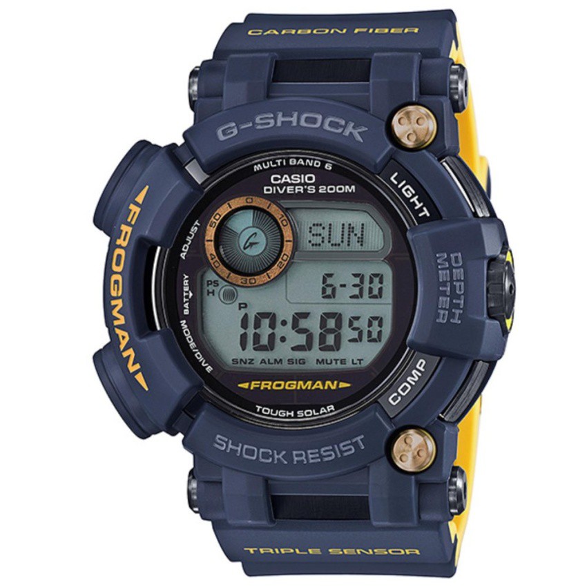 Casio G-Shock นาฬิกาข้อมือผู้ชาย สายคาร์บอนไฟเบอร์ รุ่น GWF-D1000NV-2 - น้ำเงิน