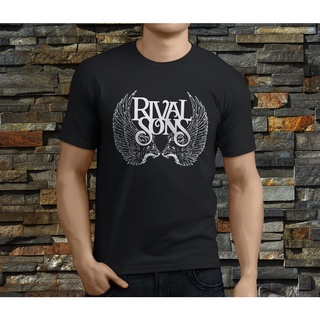 เสื้อยืดวินเทจ - เสื้อยืดผู้ชายเทรนด์ฮอตยอดนิยมRivalSonsวงร็อควงร็อคsBlackS-3347607