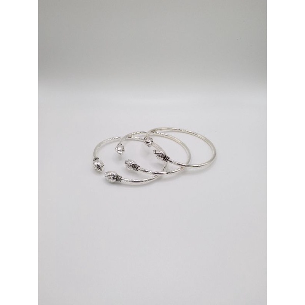 กำไลหัวบัวเงินแท้925 กำไลเงิน