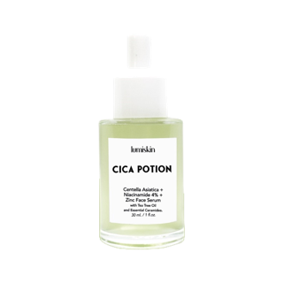 เซรั่มใบบัวบกเข้มข้น คุมมัน ลดสิว ผิวชุ่มชื้น Cica Potion Serum Centella Asiatica + Niacinamide 4% + Zinc 1% by Lumiskin