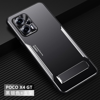 เคส POCO X4 GT สําหรับ POCO X4 GT 【อลูมิเนียมอัลลอยด้าน + TPU + PC เคสโทรศัพท์ กันกระแทก】