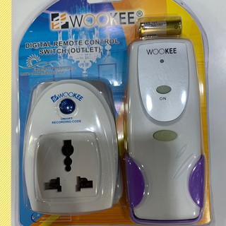 ปลั๊กเสียบ แบบมีรีโมท  ไร้สาย *** ปลั๊ก พร้อม รีโมทในชุด*** DIGITAL REMOTE เดี่ยว WK-700-B