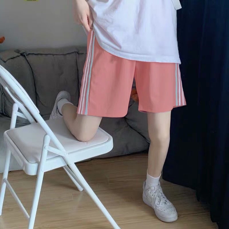 201# กางเกงขาสั้นลำลองผู้หญิง กางเกงวิ่ง ระบายอากาศได้ดี กางเกงทรงสปอร์ต แต่งแถบสีๆ - รูปที่ 6
