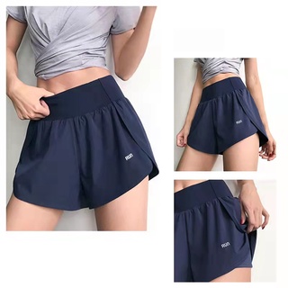 2in1 Sports shorts loose casual anti-glare pockets quick-drying summer yoga pants for women 388