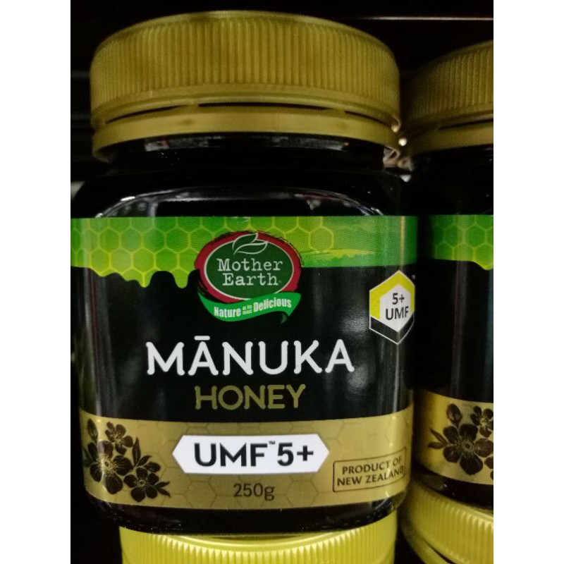 น้ำผึ้งมานูก้า ยูเอ็มเอฟ 5+(ตรามาเทอร์ เอิร์ท)ผ่านการรับรองจาก Unque Manuka Factor Honey Association 250 g