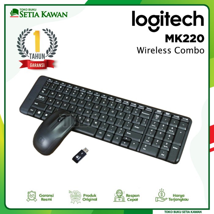 Logitech Wireless Combo MK220 (คีย์บอร์ด+เมาส์)