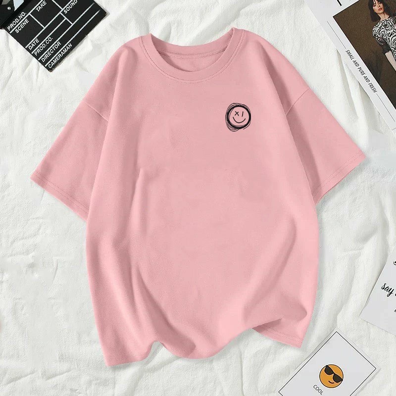 พร้อมส่ง เสื้อยืดผู้หญิง New แขนสั้นคอกลม พิมพ์ลายเเฟชั่นใส่ลำลอง T-668