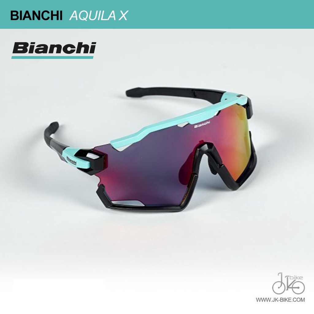 NEW! แว่นตาจักรยานกันแดด BIANCHI AQUILA X SUNGLASSES 100% UV-Protection