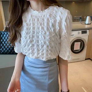🧸 เสื้อแฟชั่นผู้หญิง แขนสามส่วน คอกลมสวยหวาน 🧸