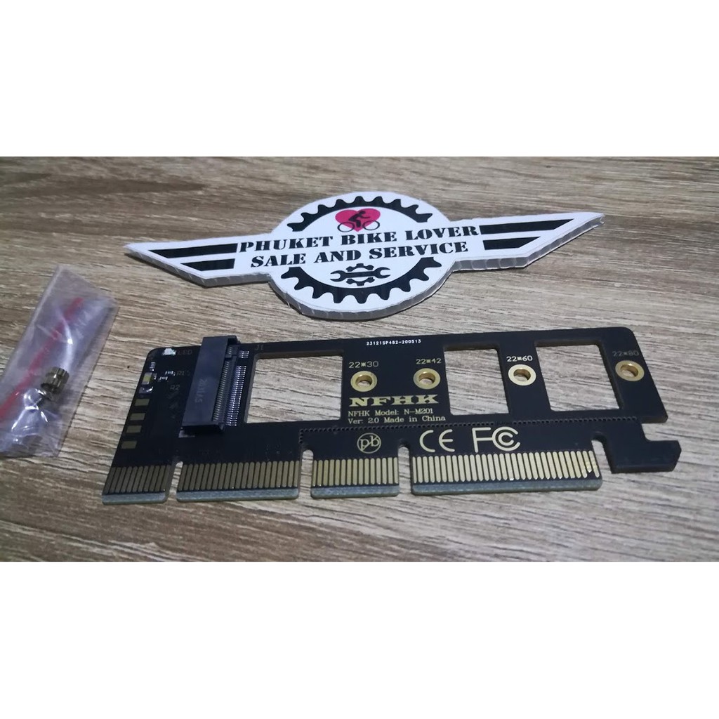 อะแดปเตอร์แปลง M key M.2 NGFF SSD to PCIe X4 adapter pci express 3 แปลง M2 NVME ลงบอร์ด อ่านเขียนเร็