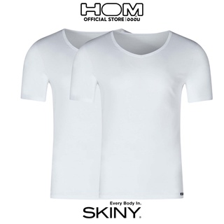 SKINYรุ่นS86911-0500เสื้อยืดนำเข้าจากออสเตรีย packs 2 แขนสั้นคอวี100%Cottonดีไซน์ทรงเข้ารูปนุ่มสบาย