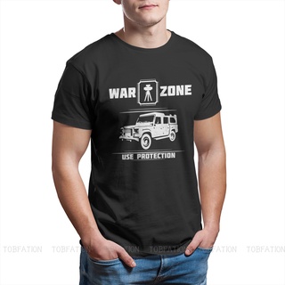 เสื้อยืดโอเวอร์ไซส์เสื้อยืด ผ้าฝ้าย พิมพ์ลาย Warzone Use Protection Clic สีดํา สไตล์พังก์ สําหรับผู้ชายS-3XL