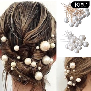 New🎀18Pcs/Set Non-Slip Elegant Hair Iron U-shaped Faux Pearl Sticks Hair Accessories