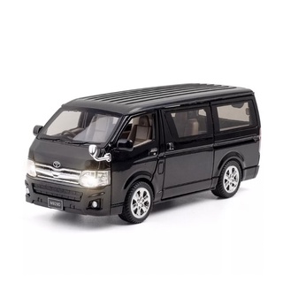 โมเดลรถตู้เหล็ก Toyota Hiace สเกล1:32 (มีไฟมีเสียง) รายละเอียดสวยสมจริงทั้งภายนอกและภายในเป็นงานโมเดลสำหรับตั้งโชว์