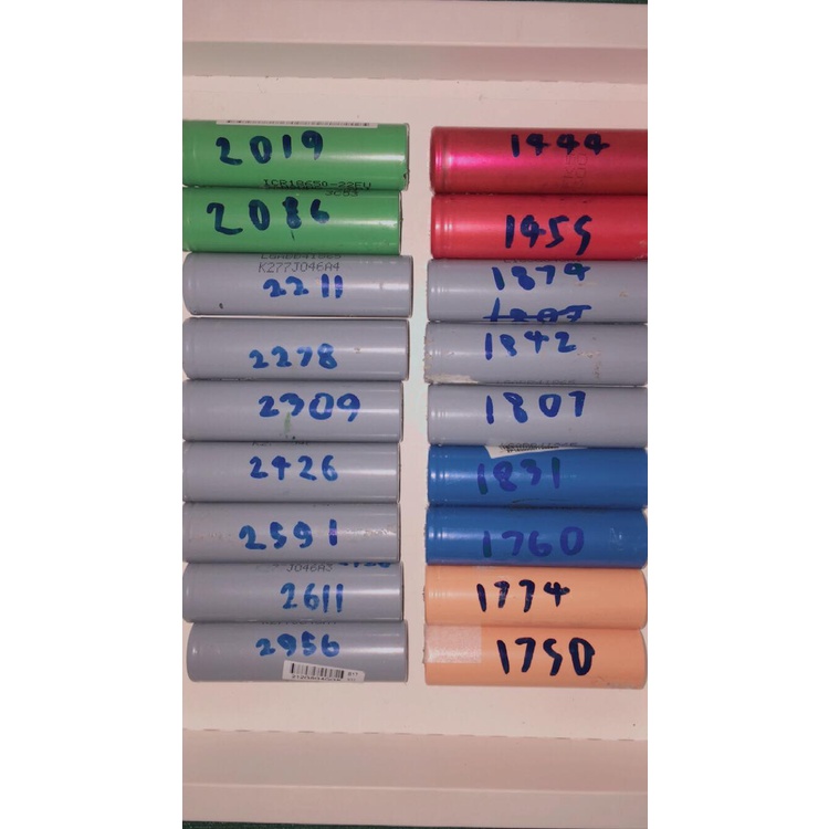 ถ่านชาร์จ 18650 Li-ion มีให้เลือก 1000mA - 3000mA แท้ มีแบรนด์