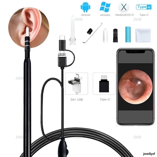 3 in 1 USB Otoscope กล้อง Visual ช้อนหู 5.5 มม. Otoscope ทางการแพทย์ในหูทำความสะอาดปากหู Endoscope