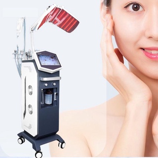 multifunction 13 in 1 dermabrasion micro current lifting oxygen jet peel PDT LED light therapy facial machine for salon