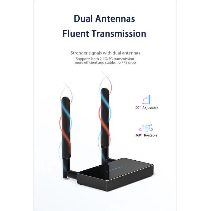 Wireless HDMI Transmitter and Receiver Kits, Full HD 4K@30Hz 5GHz 164ft Wireless Display Dongle, Plug and Play for Strea #7