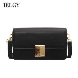 IELGY exquisite lock fashion retro oblique cross small square bag women