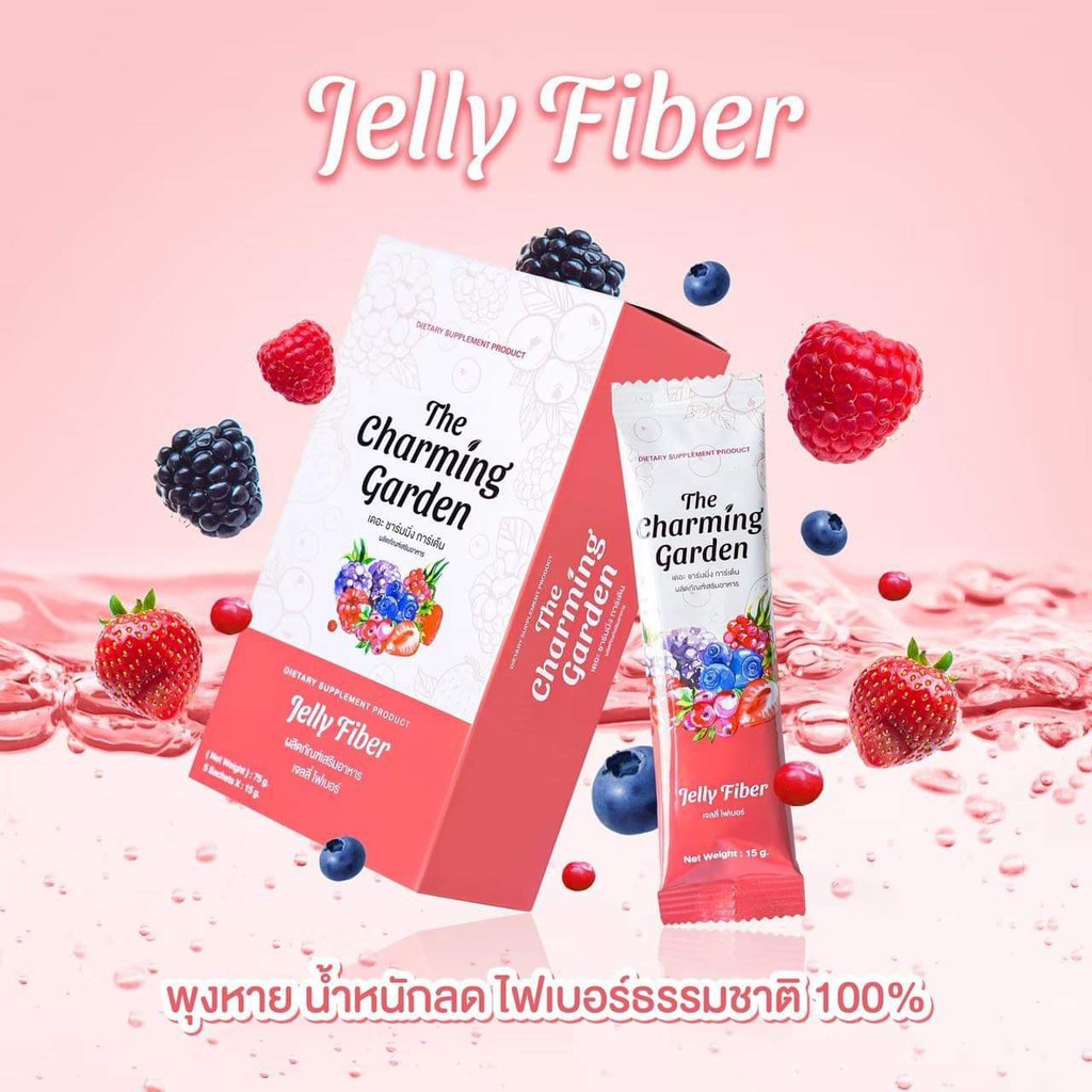 The Charming Garden - Fibre En Gelée Pour Perte De Poids - Saveur Mix Berry - 6 Sachets