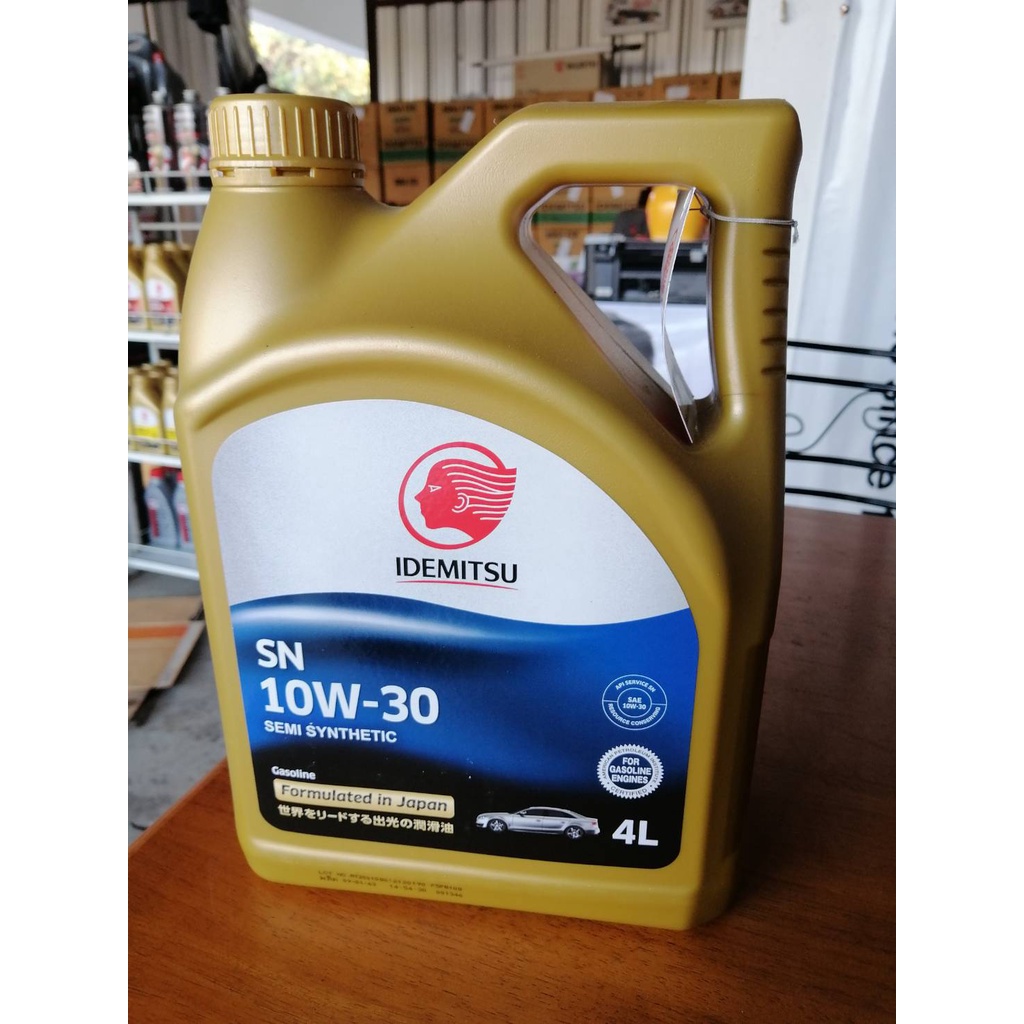IDEMITSU SN SAE 10W-30 SEMI SYNTHETIC น้ำมันเครื่องกึ่งสังเคราะห์ สำหรับรถยนต์เครื่องยนต์เบนซินทุกปร
