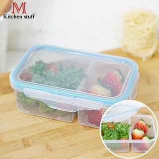 แหล่งขายและราคาM Kitchenstuff กล่องข้าว กล่องอาหาร กล่องถนอมอาหาร ช่องแบ่ง 2 ช่อง (SN301-2) กล่องอาหารกลางวัน (C4)อาจถูกใจคุณ