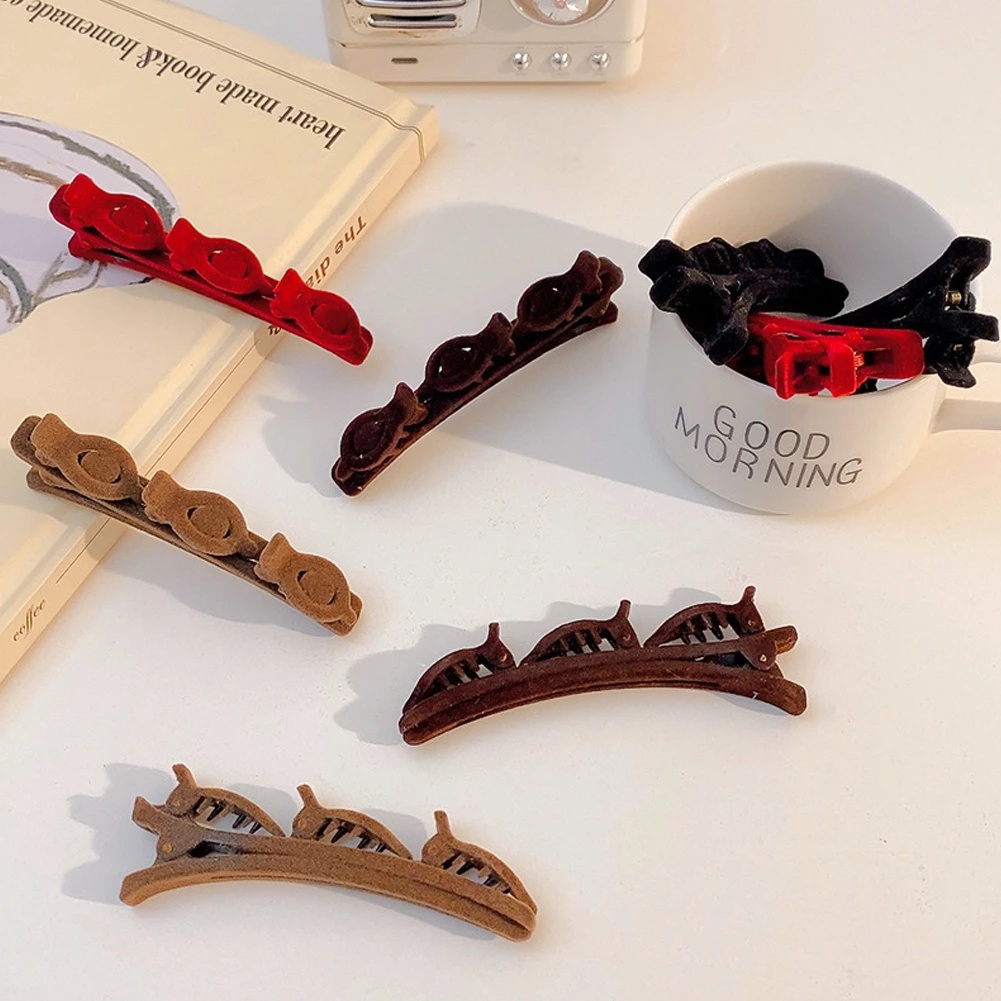 [Sunshine] กิ๊บติดผม ผ้ากํามะหยี่ รูปปากเป็ดน่ารัก สไตล์เกาหลี สําหรับผู้หญิง - รูปที่ 7