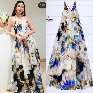 Dress สายเดี่ยวไขว้หลัง ด้านหลังเว้าหลัง