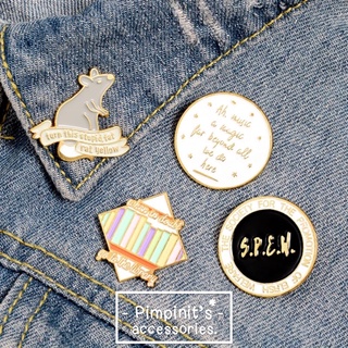 📬 พร้อมส่ง : 🐭 เข็มกลัดเซ็ทหนูสีเทา | Grey Rat Enamel Brooch Pin Set.